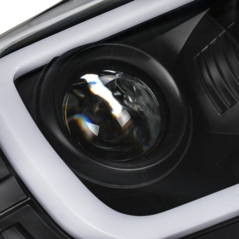 DURAFORCE Right+Left Headlights For Toyota Tacoma 2005-2011 LED Projector Black