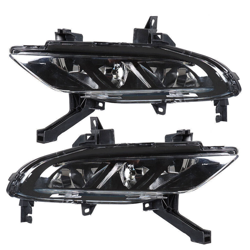 DURAFORCE Left+Right Fog Lamps Assembly For 2016-2019 Nissan Maxima Black Housing