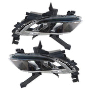 DURAFORCE Left+Right Fog Lamps Assembly For 2016-2019 Nissan Maxima Black Housing