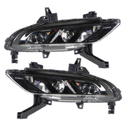 DURAFORCE Left+Right Fog Lamps Assembly For 2016-2019 Nissan Maxima Black Housing