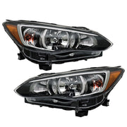 DURAFORCE Left+Right Headlight For 2017-18 Subaru Impreza/Crosstrek Halogen Chrome