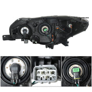DURAFORCE Left+Right Headlight For 2017-18 Subaru Impreza/Crosstrek Halogen Chrome