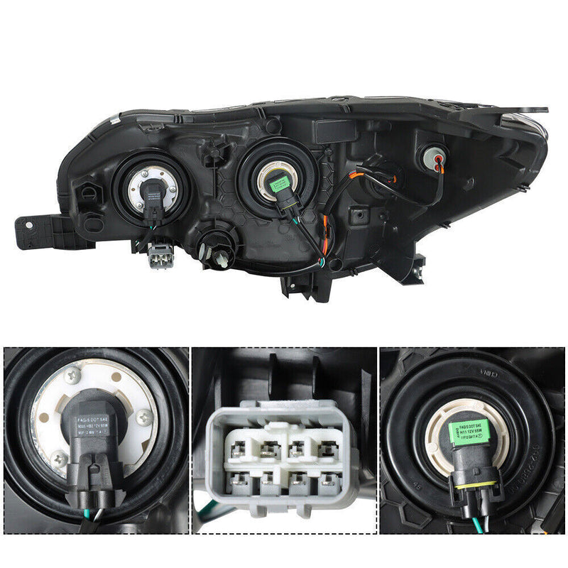 DURAFORCE Left+Right Headlight For 2017-18 Subaru Impreza/Crosstrek Halogen Chrome