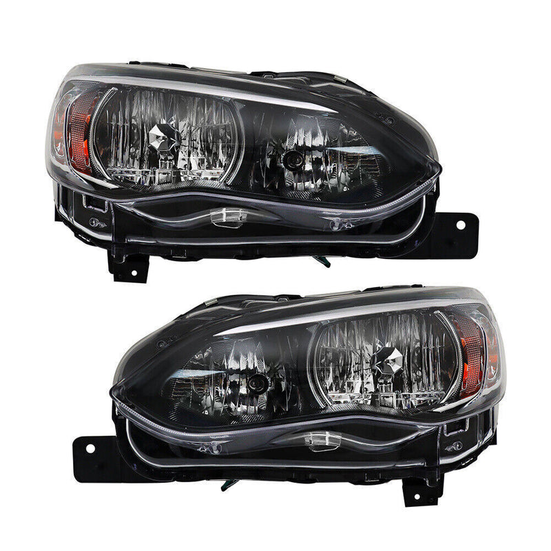 DURAFORCE Left+Right Headlight For 2017-18 Subaru Impreza/Crosstrek Halogen Chrome