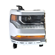 DURAFORCE Right Headlight For 2016-2018 Chevy Silverado 1500 Chrome Assembly HID