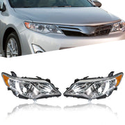 DURAFORCE Left+Right Headlights For 2012-2014 Toyota Camry Halogen Projector Lamps