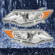DURAFORCE Left+Right Headlights For 2012-2014 Toyota Camry Halogen Projector Lamps