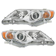 DURAFORCE Left+Right Headlights For 2012-2014 Toyota Camry Halogen Projector Lamps