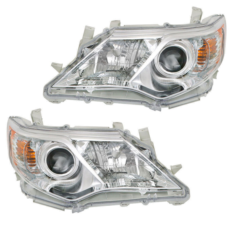 DURAFORCE Left+Right Headlights For 2012-2014 Toyota Camry Halogen Projector Lamps
