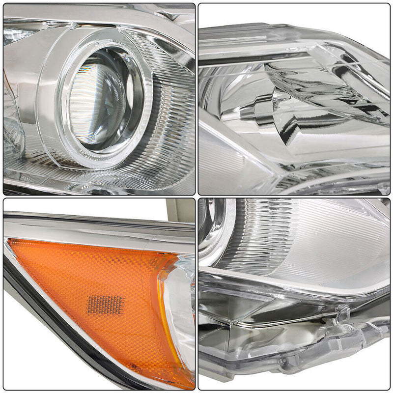 DURAFORCE Left+Right Headlights For 2012-2014 Toyota Camry Halogen Projector Lamps