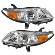 DURAFORCE Right+Left Headlights For 2011-2020 Toyota Sienna Halogen Chrome Housing