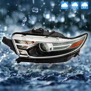 DURAFORCE Left+Right Halogen Headlight For 2013-2014 Ford Taurus Gray Trim H1R2