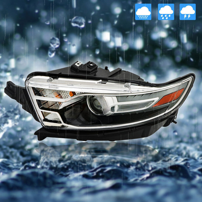 DURAFORCE Left+Right Halogen Headlight For 2013-2014 Ford Taurus Gray Trim H1R2