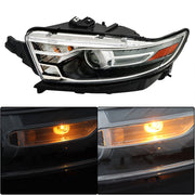 DURAFORCE Left+Right Halogen Headlight For 2013-2014 Ford Taurus Gray Trim H1R2