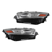 DURAFORCE Left+Right Halogen Headlight For 2013-2014 Ford Taurus Gray Trim H1R2