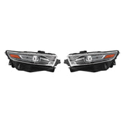 DURAFORCE Left+Right Halogen Headlight For 2013-2014 Ford Taurus Gray Trim H1R2