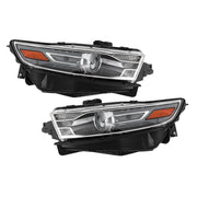 DURAFORCE Left+Right Halogen Headlight For 2013-2014 Ford Taurus Gray Trim H1R2