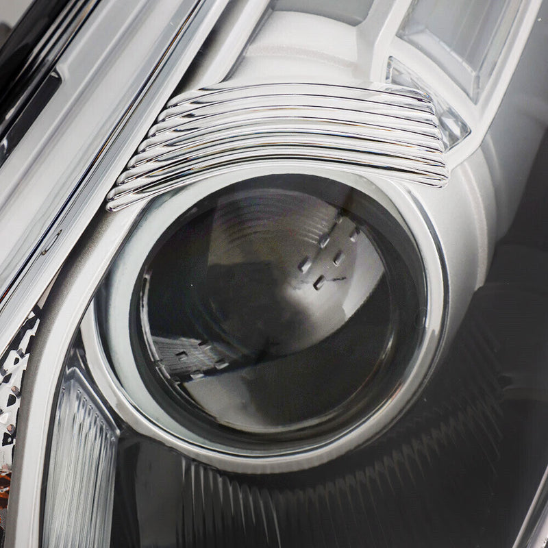 DURAFORCE Left+Right Halogen Headlight For 2013-2014 Ford Taurus Gray Trim H1R2