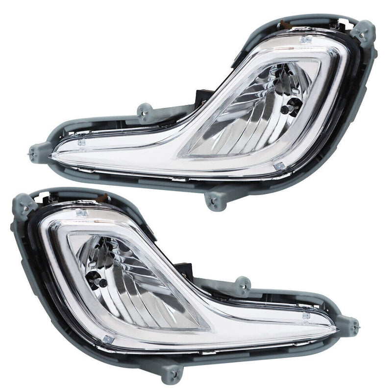 DURAFORCE Right+Left Bumper Fog Lights For 2012-2016 Hyundai Accent Driving Lamps