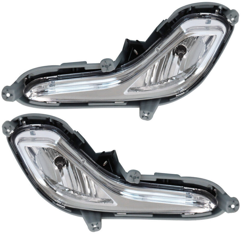 DURAFORCE Right+Left Bumper Fog Lights For 2012-2016 Hyundai Accent Driving Lamps