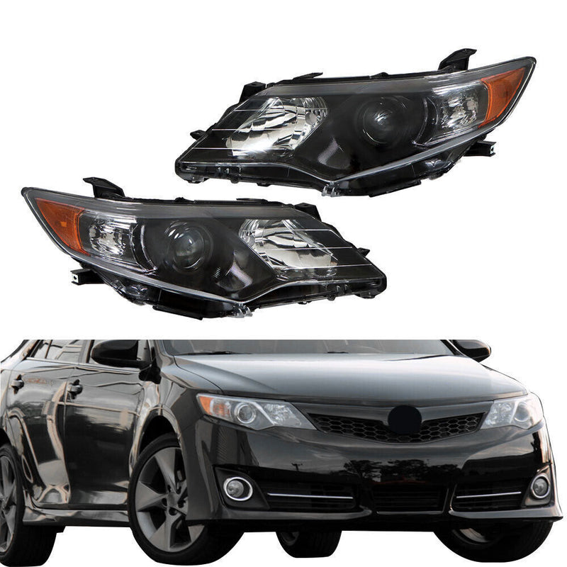DURAFORCE Left+Right Headlights For 2012- 2014 Toyota Camry Halogen Type Factory