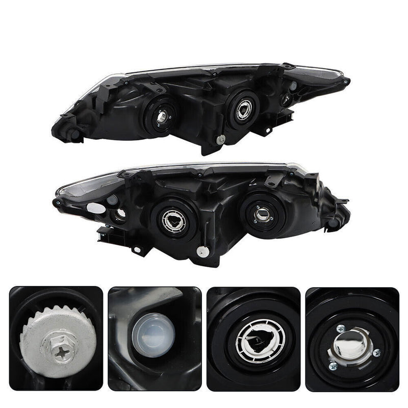 DURAFORCE Left+Right Headlights For 2012- 2014 Toyota Camry Halogen Type Factory
