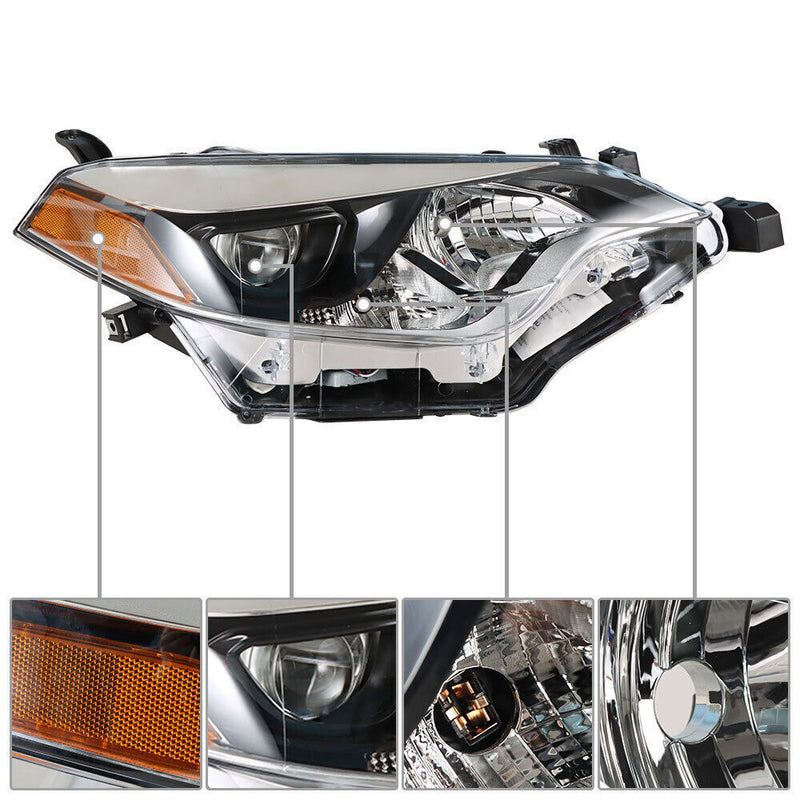 DURAFORCE Passenger Right Headlight For 2014 2015 2016 Toyota Corolla LED Headlamp