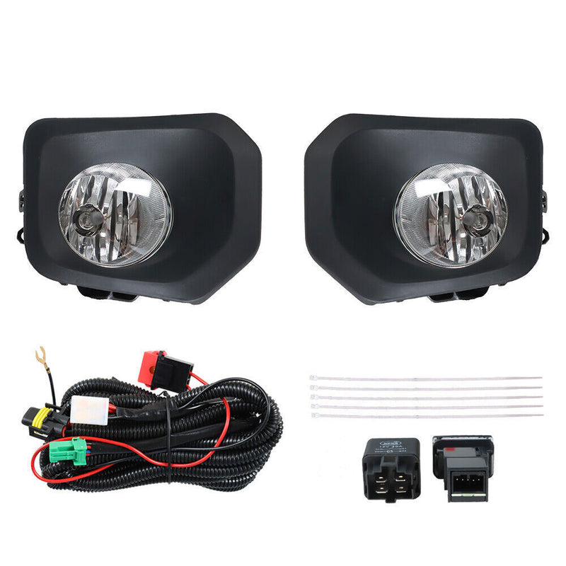 DURAFORCE Fog Lights w/Wiring Kit For 2016-2020 Toyota Tacoma SR SR5 Clear Lens