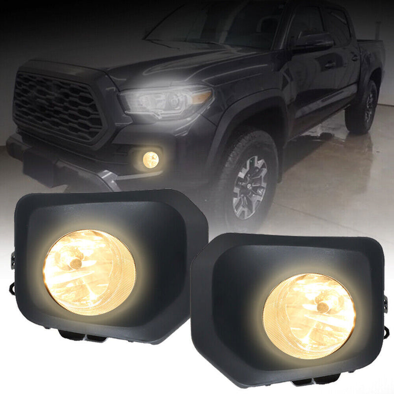 DURAFORCE Fog Lights w/Wiring Kit For 2016-2020 Toyota Tacoma SR SR5 Clear Lens