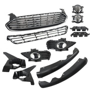 DURAFORCE Front Bumper Grill Fit For 2013-2016 Ford Fusion w/ Fog Light Covers