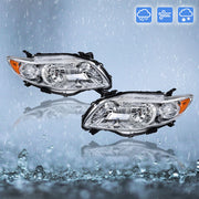 DURAFORCE Left&Right Headlights Headlamps For 2009-2010 Toyota Corolla Halogen