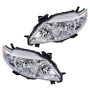 DURAFORCE Left&Right Headlights Headlamps For 2009-2010 Toyota Corolla Halogen