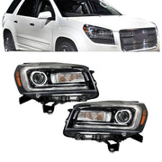 DURAFORCE Right+Left Headlights Halogen W/LED For 2013-2016 GMC Acadia Headlamps