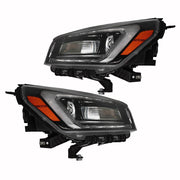 DURAFORCE Right+Left Headlights Halogen W/LED For 2013-2016 GMC Acadia Headlamps