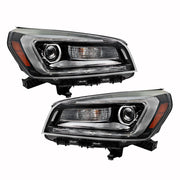DURAFORCE Right+Left Headlights Halogen W/LED For 2013-2016 GMC Acadia Headlamps