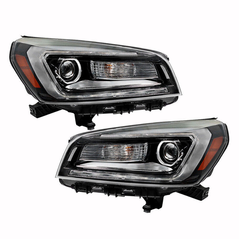 DURAFORCE Right+Left Headlights Halogen W/LED For 2013-2016 GMC Acadia Headlamps