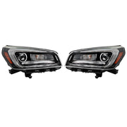 DURAFORCE Right+Left Headlights Halogen W/LED For 2013-2016 GMC Acadia Headlamps