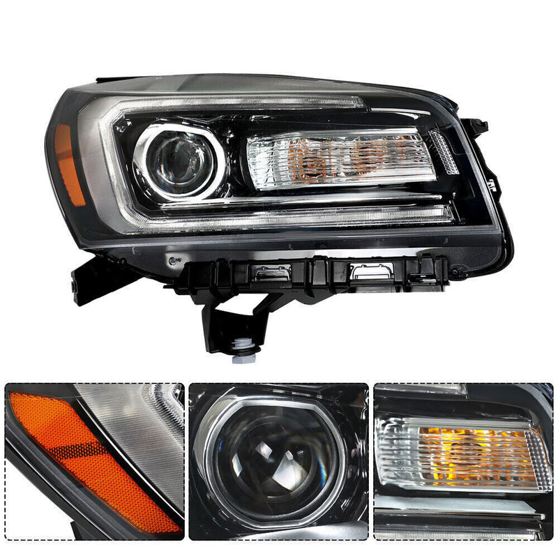 DURAFORCE Right+Left Headlights Halogen W/LED For 2013-2016 GMC Acadia Headlamps