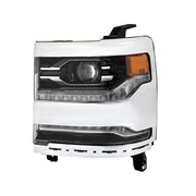 DURAFORCE Right+Left Headlights For 2016-18 Silverado 1500 LED Chrome Housing Lens