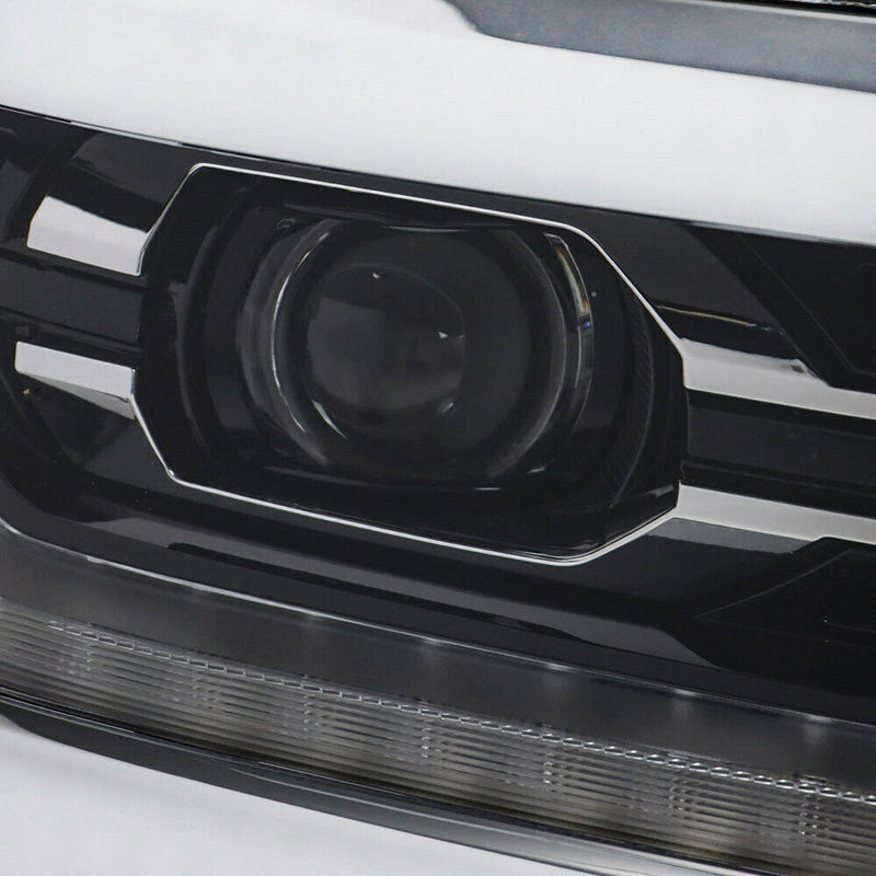 DURAFORCE Right+Left Headlights For 2016-18 Silverado 1500 LED Chrome Housing Lens