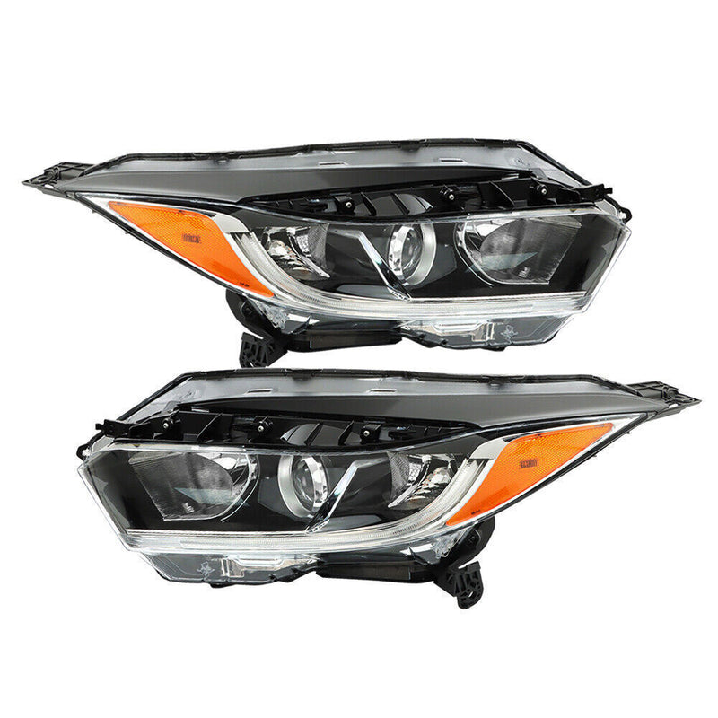 DURAFORCE Left+Right Side Headlight For 2019-2022 Honda HRV Assembly Halogen Black