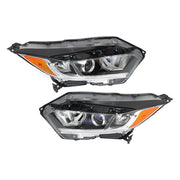 DURAFORCE Left+Right Side Headlight For 2019-2022 Honda HRV Assembly Halogen Black