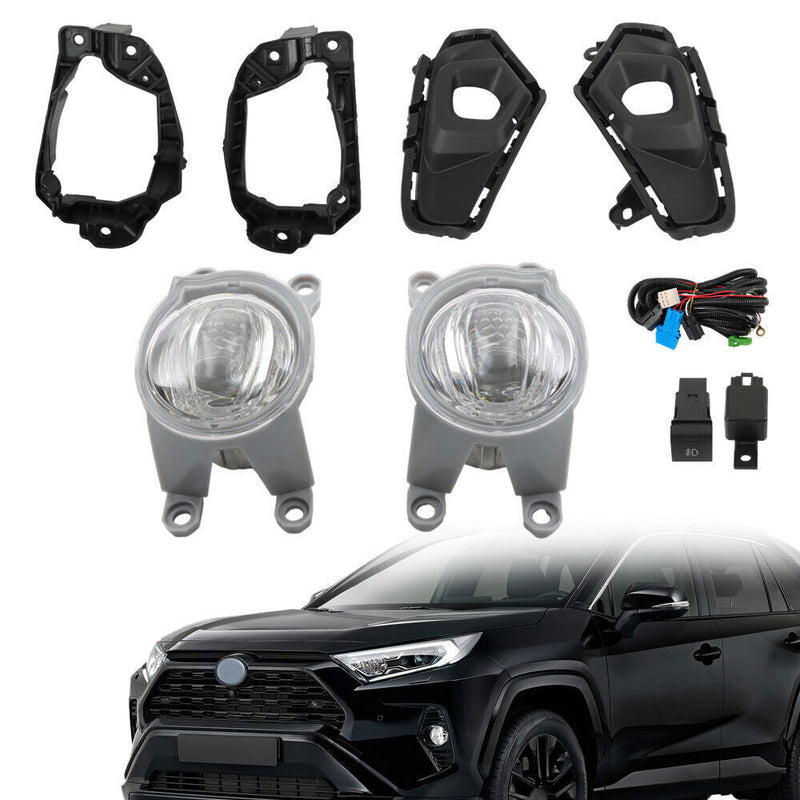 DURAFORCE Front LED Fog Lights Lamp For 2023-2024 Toyota Rav4 w/ Wiring & Switch