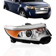 DURAFORCE Right Side Headlight For 2011 2013 2014 Ford Edge Halogen Chrome W/o DRL