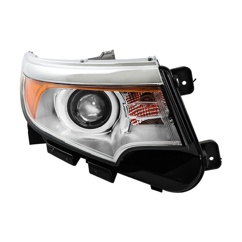 DURAFORCE Right Side Headlight For 2011 2013 2014 Ford Edge Halogen Chrome W/o DRL