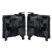 DURAFORCE Left+Right Headlights For 2016-18 Chevy Silverado 1500 HID w/ DRL Chrome