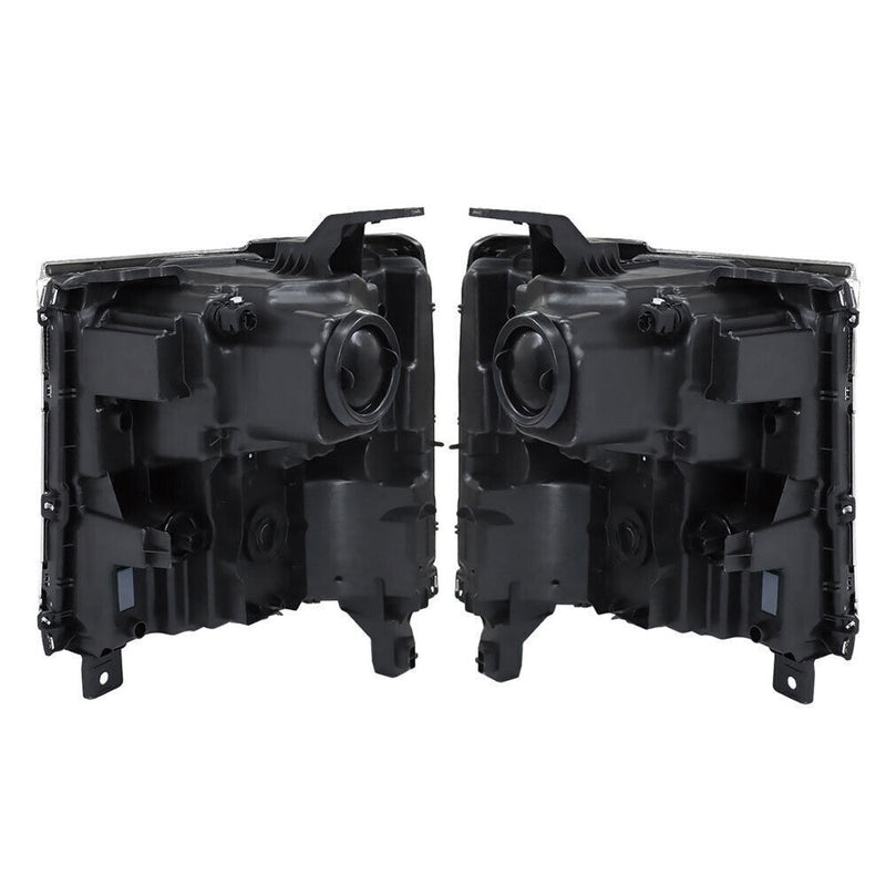 DURAFORCE Left+Right Headlights For 2016-18 Chevy Silverado 1500 HID w/ DRL Chrome