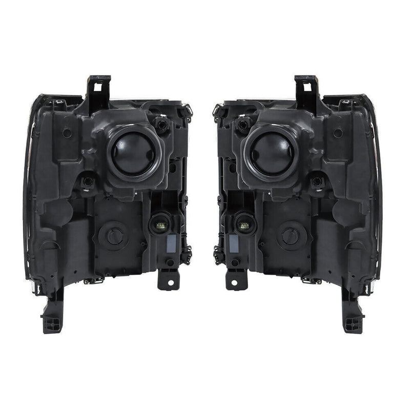 DURAFORCE Left+Right Headlights For 2016-18 Chevy Silverado 1500 HID w/ DRL Chrome