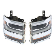 DURAFORCE Left+Right Headlights For 2016-18 Chevy Silverado 1500 HID w/ DRL Chrome