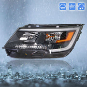 DURAFORCE RH&LH Headlight Halogen W/LED DRL For 2016-18 Ford Explorer Sport Black